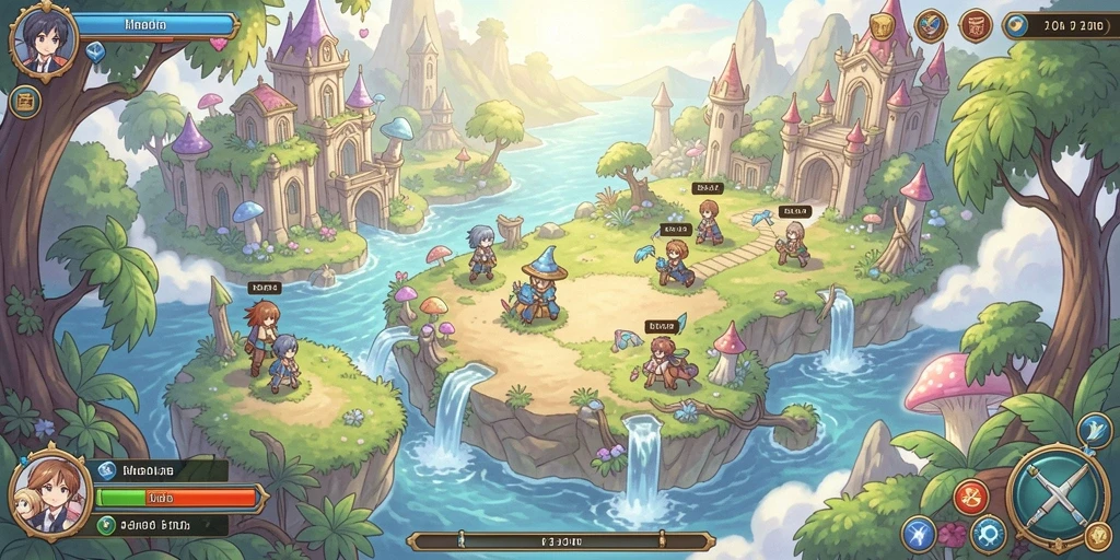 Tampilan awal game yang menarik dengan karakter yang unik.