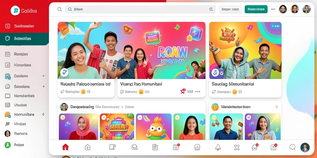 Tampilan awal yang menarik dan penuh warna.