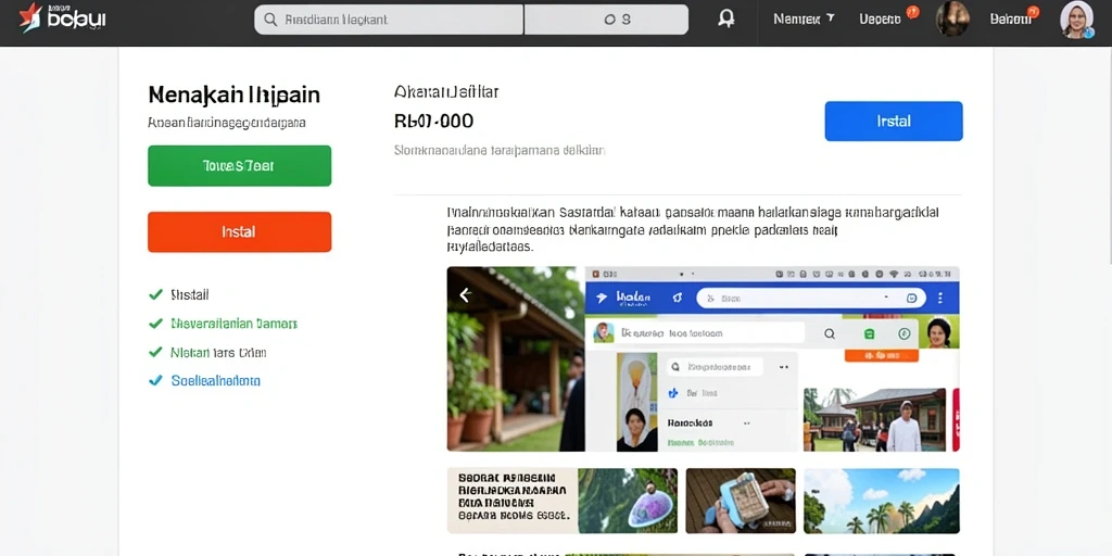 Tampilan awal yang menarik dan mudah dinavigasi.