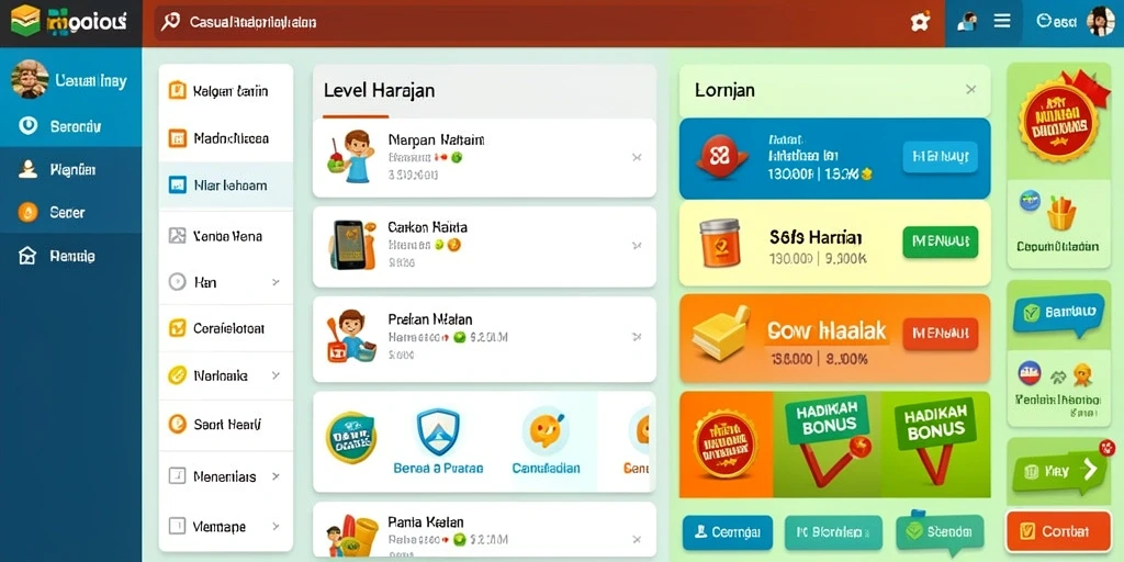 Tampilan permainan yang menarik dan user-friendly.