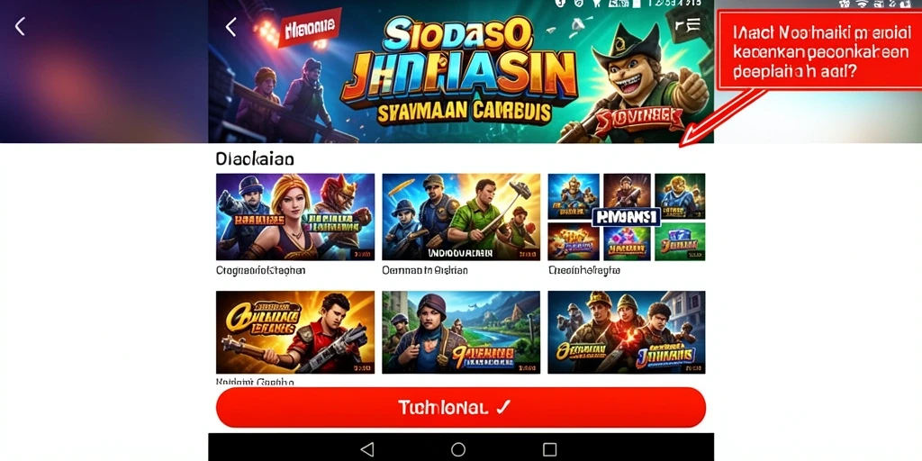 Screenshot menunjukkan tampilan antarmuka yang sangat menarik.