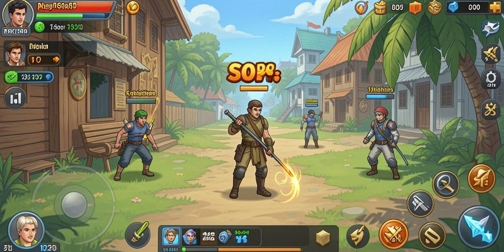 Screenshot menampilkan karakter utama dalam aksi.